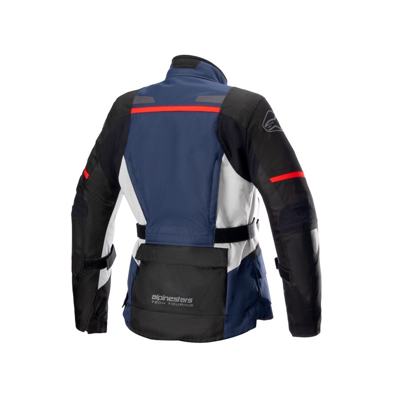 Alpinestars Stella Andes Drystar ženska motoristična jakna temno modra-črna-svetlo siva-rdeča