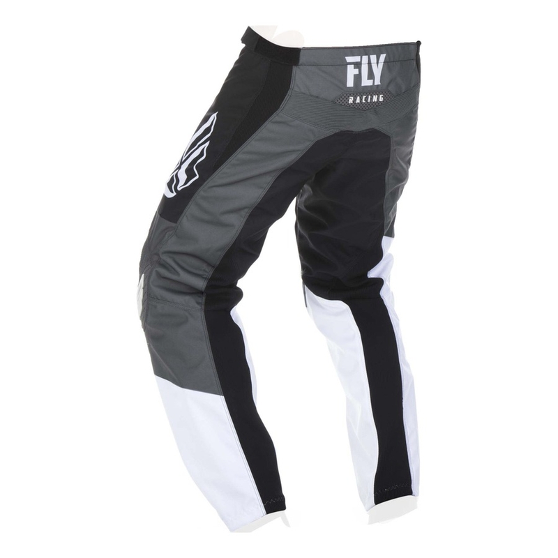 Motokros hlače FLY Racing F-16 2019 - ZDA črno-bela-siva razprodaja