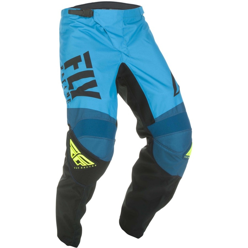 Motokros hlače FLY Racing F-16 2019 - ZDA blue-black-fluo yellow razprodaja