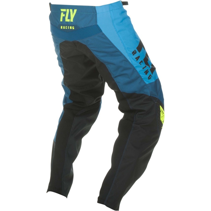 Motokros hlače FLY Racing F-16 2019 - ZDA blue-black-fluo yellow razprodaja