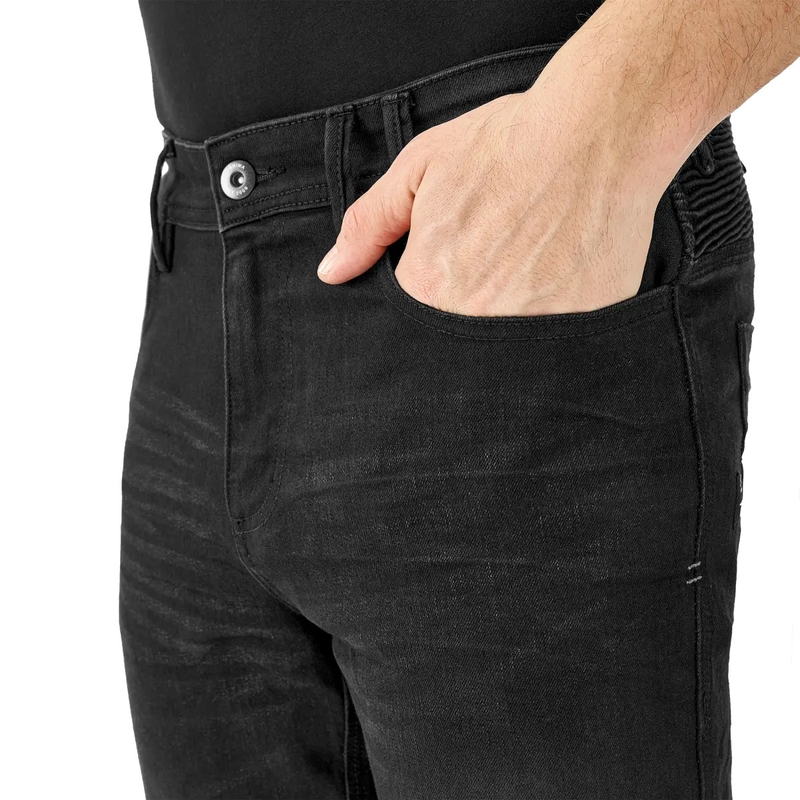 Črne motoristične kavbojke Shima Zenith
