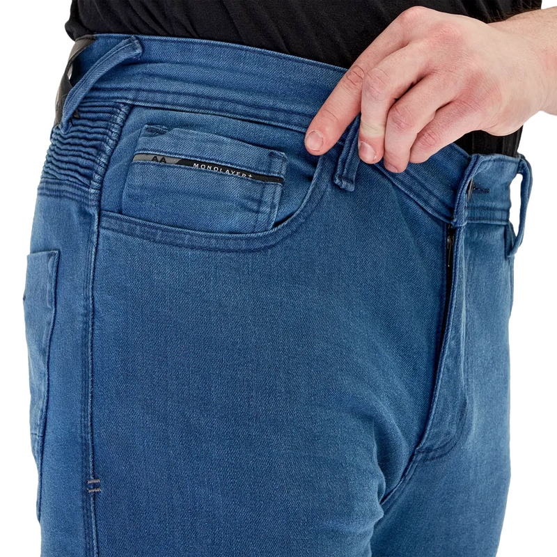 Modre motoristične kavbojke Shima Zenith