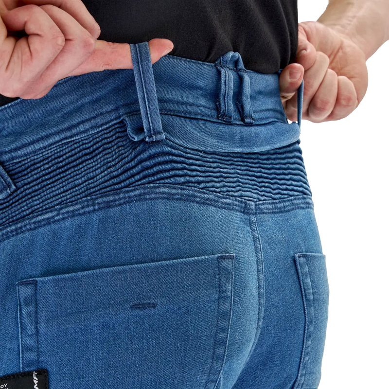 Modre motoristične kavbojke Shima Zenith