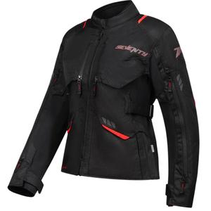 Ženska motoristična jakna Seventy Degrees SD-JT69 Tanami črno-rdeča
