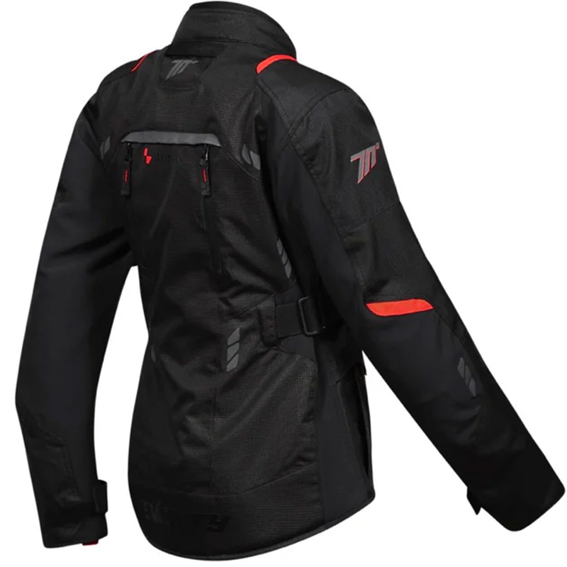 Ženska motoristična jakna Seventy Degrees SD-JT69 Tanami črno-rdeča