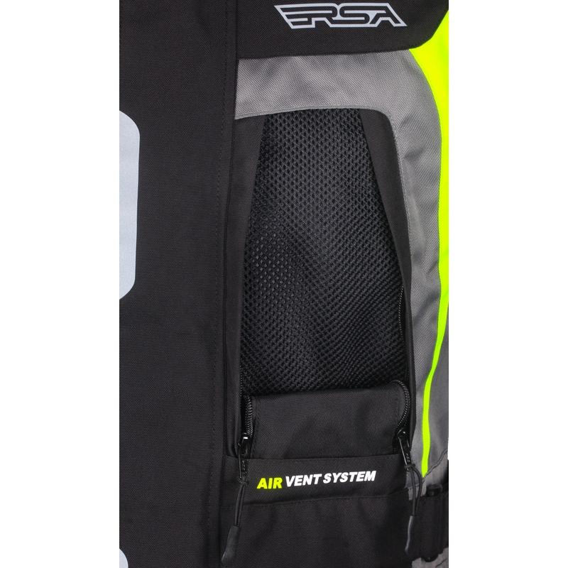 Motoristična jakna RSA Desert black-grey-fluo yellow razprodaja