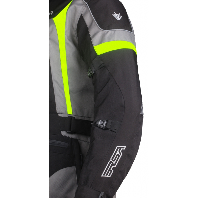 Motoristična jakna RSA Desert black-grey-fluo yellow razprodaja