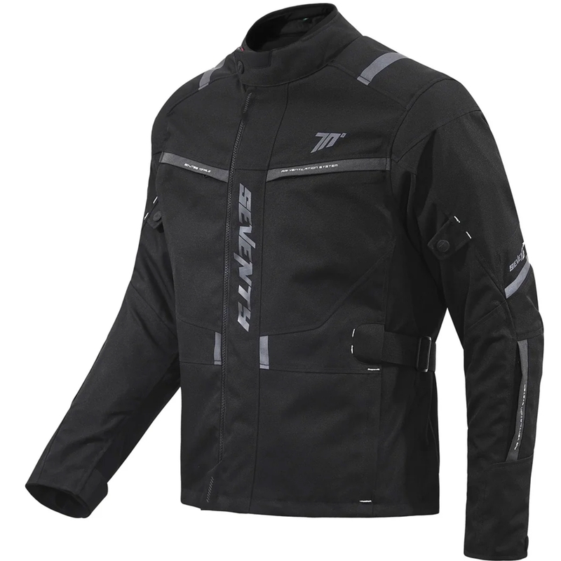 Črna motoristična jakna Seventy Degrees SD-JT83 Tonale