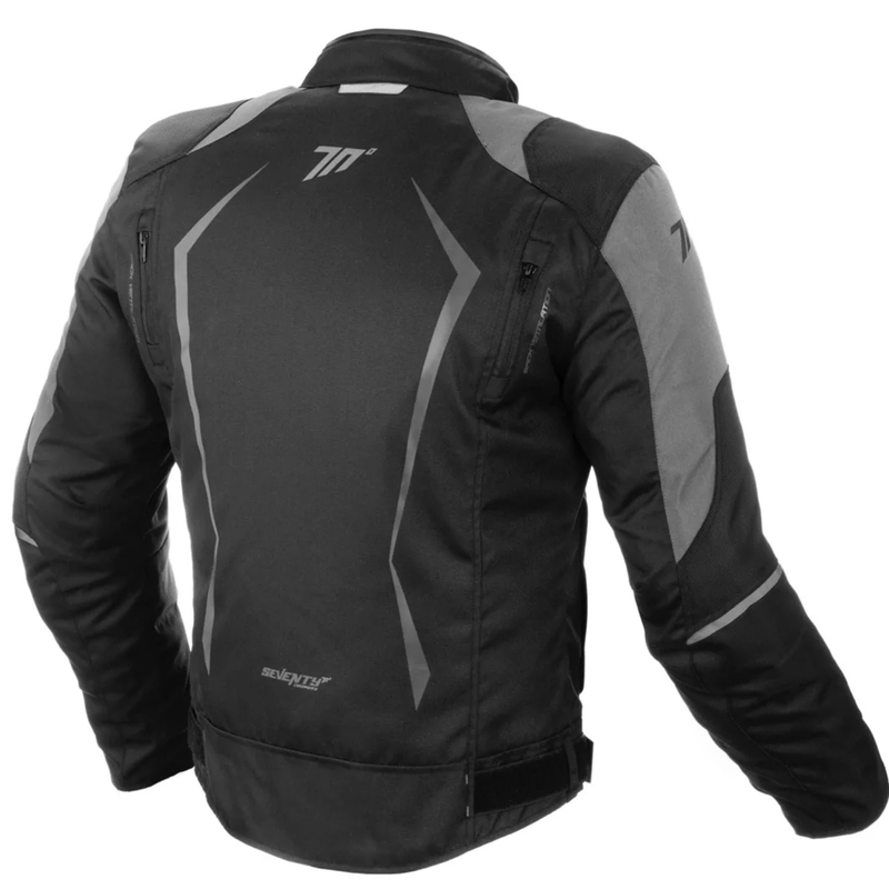 Ženska motoristična jakna Seventy Degrees SD-JR49 črno-siva