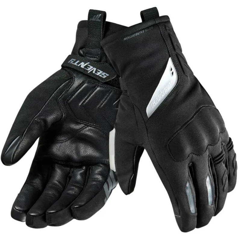 Črne motoristične rokavice Seventy Degrees SD-T9 Expedition