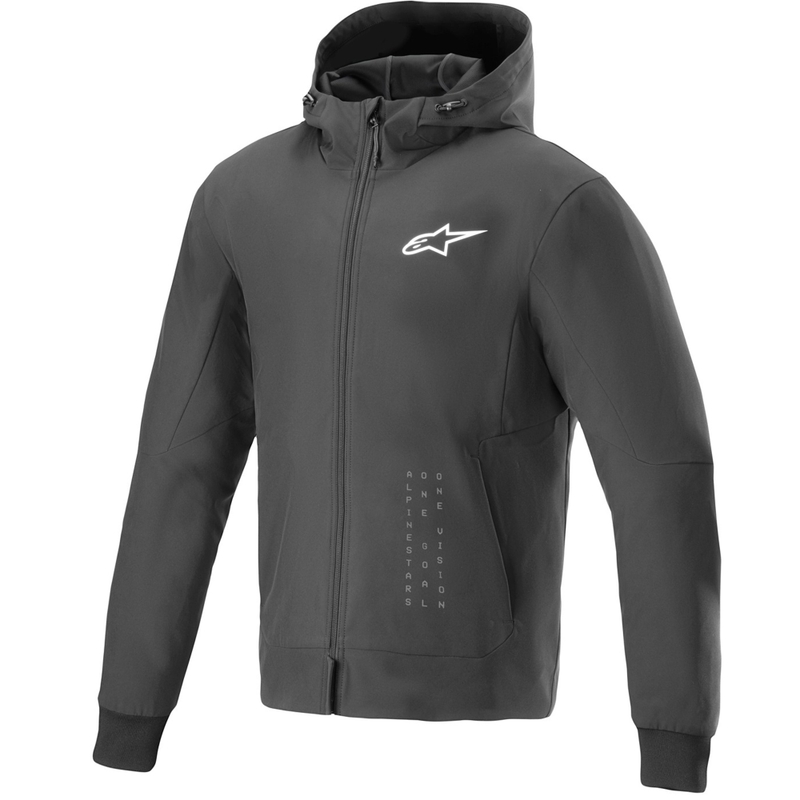 Alpinestars Radium Tech Hoodie motoristična majica s kapuco črno-bela