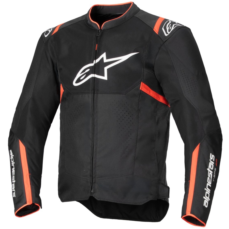 Moto jakna Alpinestars T-SPS Air V2 črno-fluo rdeča