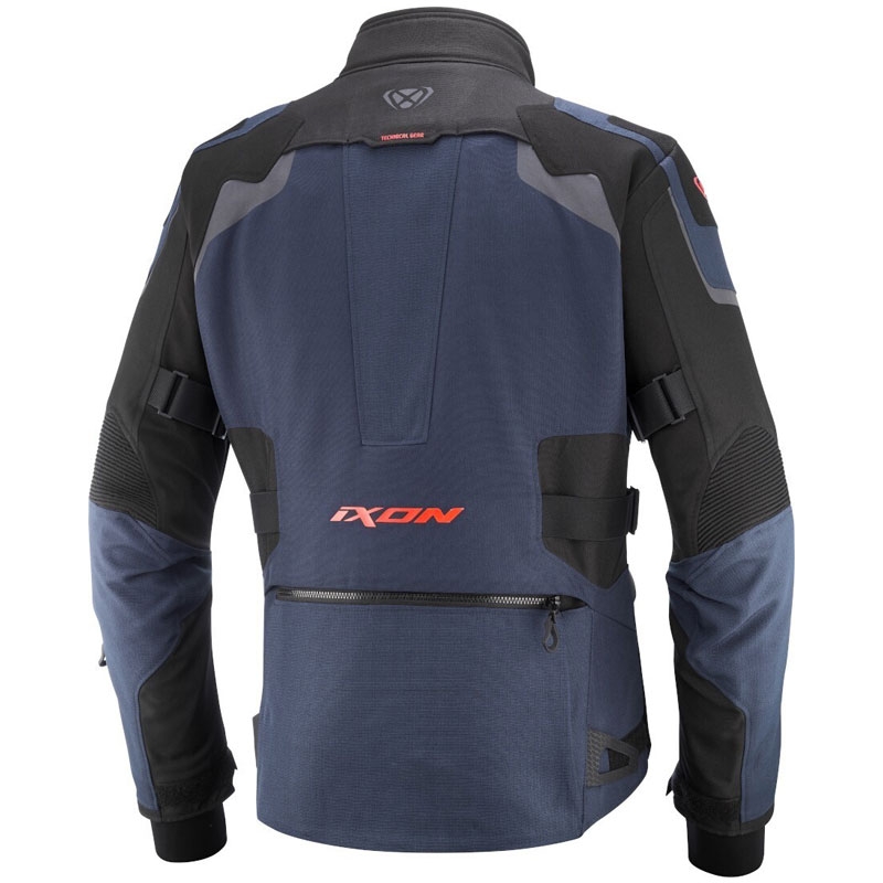 Motoristična jakna IXON Odin blue-black-fluo red