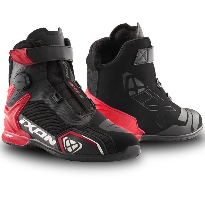 IXON Bull 2 Air črno-beli-rdeči motoristični škornji