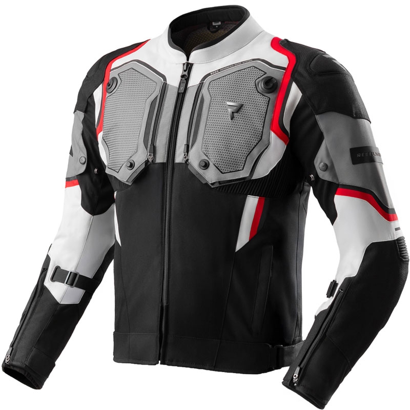 Rebelhorn Borg II črno-sivo-rdeča motoristična jakna