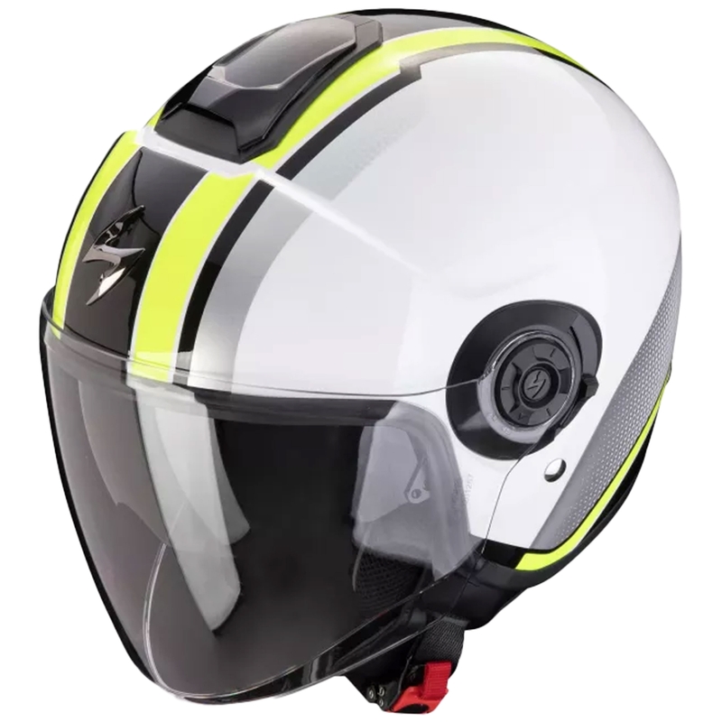 Odprta motoristična čelada Scorpion EXO-CITY II VEL belo-fluo rumena