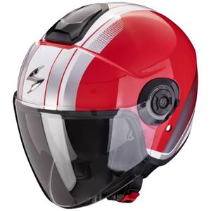Odprta motoristična čelada Scorpion EXO-CITY II VEL rdeče-bela