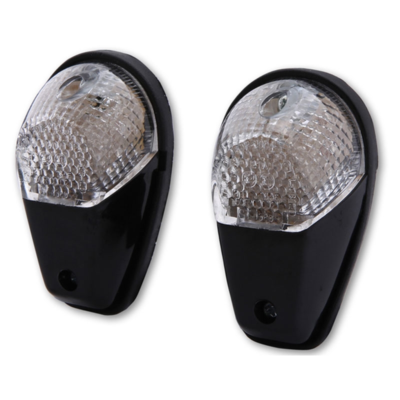Smerniki za motor Highsider Smart LED črno-prozorni