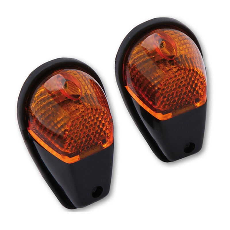 Smerniki za motor Highsider Smart 12V/21W črno-oranžni