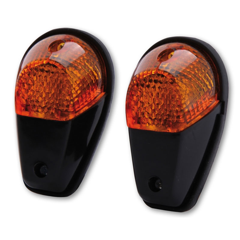Smerniki za motor Highsider Smart 12V/21W črno-oranžni