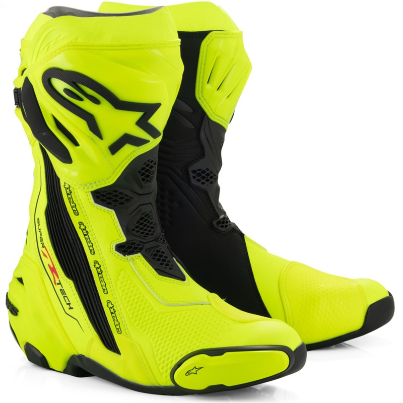 Moto škornji Alpinestars Supertech R fluo rumeno-črni