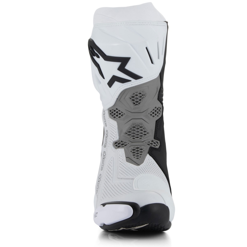 Moto škornji Alpinestars Supertech R Vented bela-svetlo siva-črna