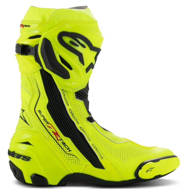Alpinestars Supertech R Vented motoristični škornji fluo rumeno-črni