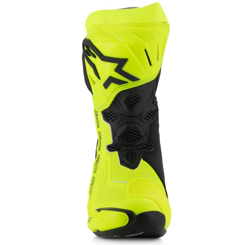 Alpinestars Supertech R Vented motoristični škornji fluo rumeno-črni