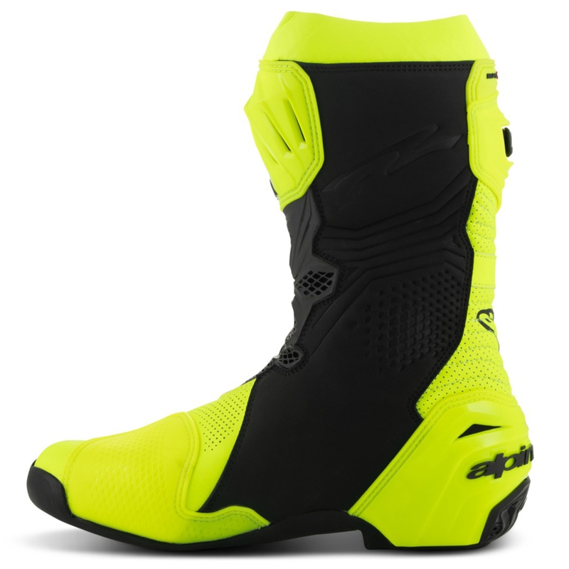 Alpinestars Supertech R Vented motoristični škornji fluo rumeno-črni