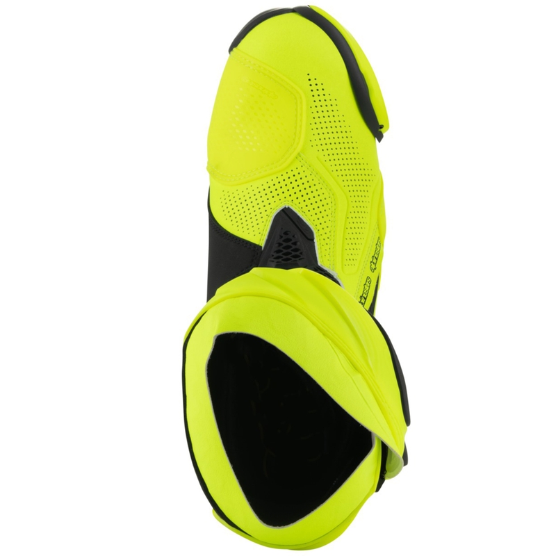 Alpinestars Supertech R Vented motoristični škornji fluo rumeno-črni