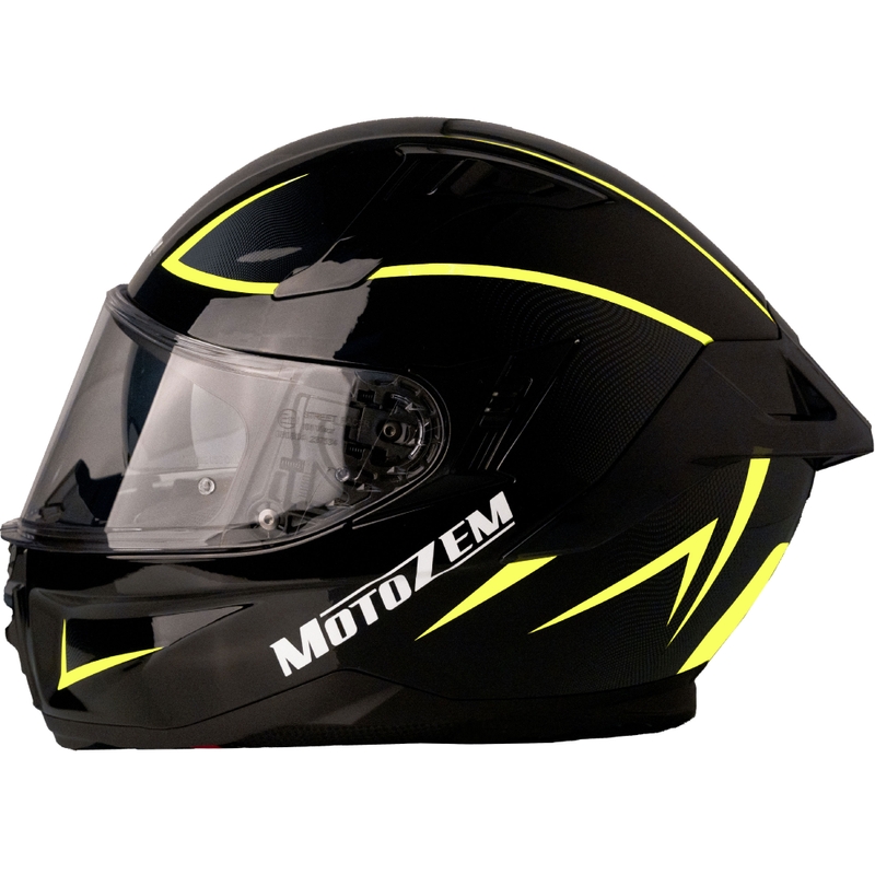 MotoZem Guardian integralna motoristična čelada črno-rumena - II. kakovost