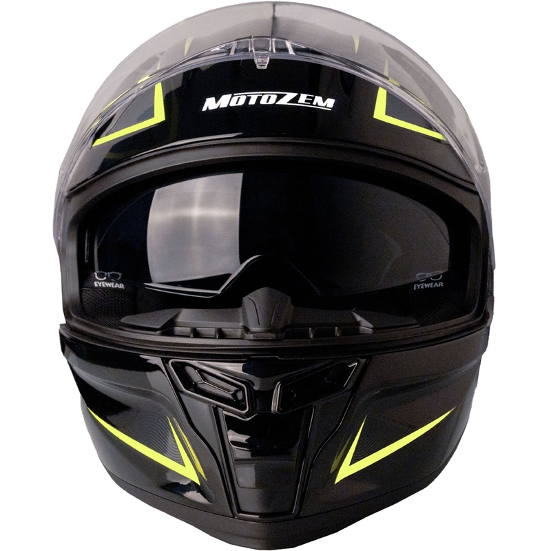 MotoZem Guardian integralna motoristična čelada črno-rumena - II. kakovost