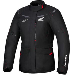 Alpinestars Stella ST-1 Vodoodporna ženska motoristična jakna Honda kolekcija črno-rdeča