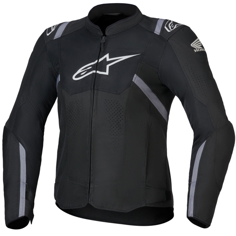 Ženska motoristična jakna Alpinestars Stella T-SPS Air V2 Honda kolekcija črno-sivo-bela