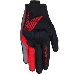 Moto rokavice Alpinestars Reef V2 Honda Collection črno-rdeče-sive