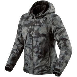 Ženska motoristična jakna Revit Flare 3 H2O camo temno siva