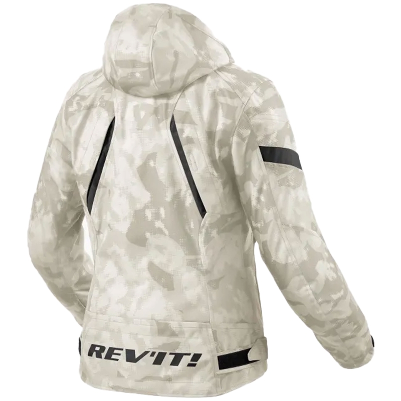 Ženska motoristična jakna Revit Flare 3 H2O camo sivo-bela