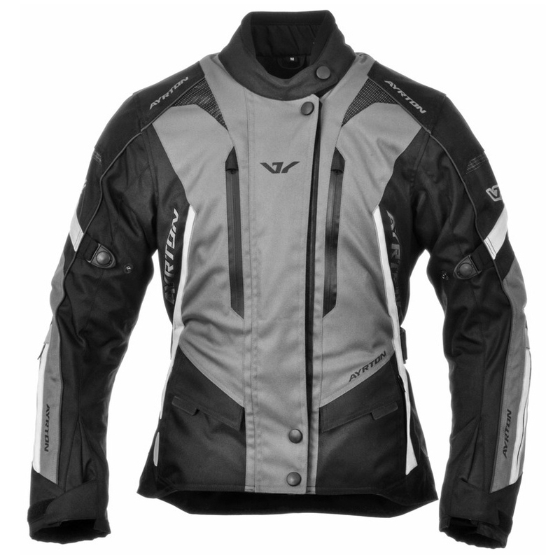 Ženska motoristična jakna Ayrton Teressa Black-Grey-White