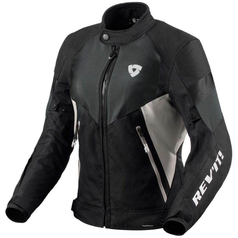 Ženska motoristična jakna Revit Control H2O črno-srebrna