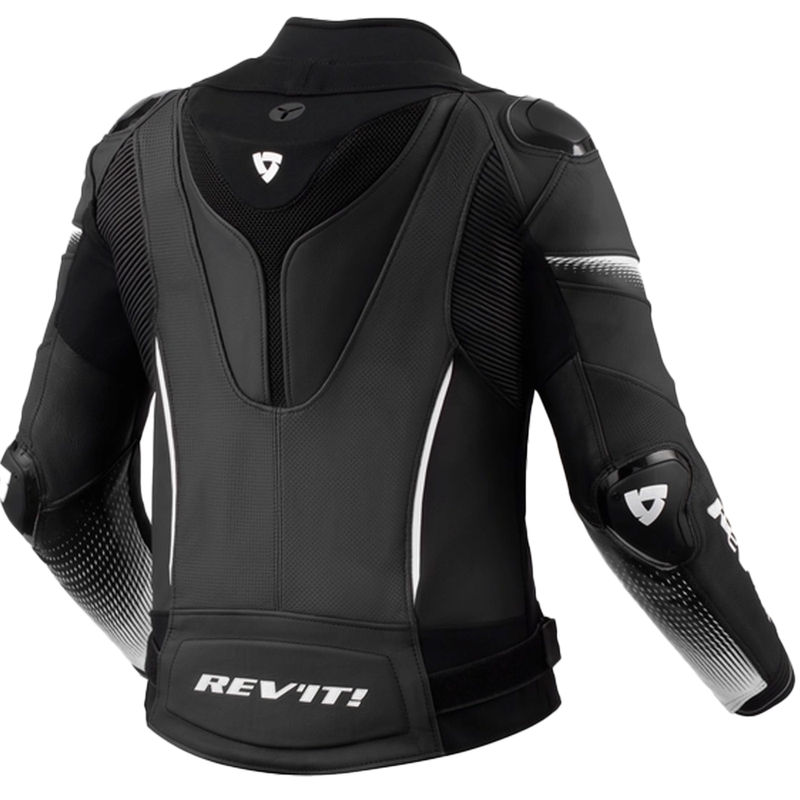 Revit Xena 4 Pro Black and White usnjena motoristična jakna za ženske