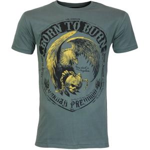 Majica Yakuza Premium Born To Burn Flying Riots Los Angeles olivno zelena