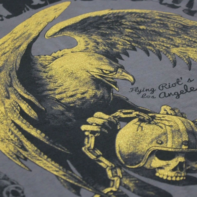 Temno siva majica Yakuza Premium Born To Burn Flying Riots Los Angeles