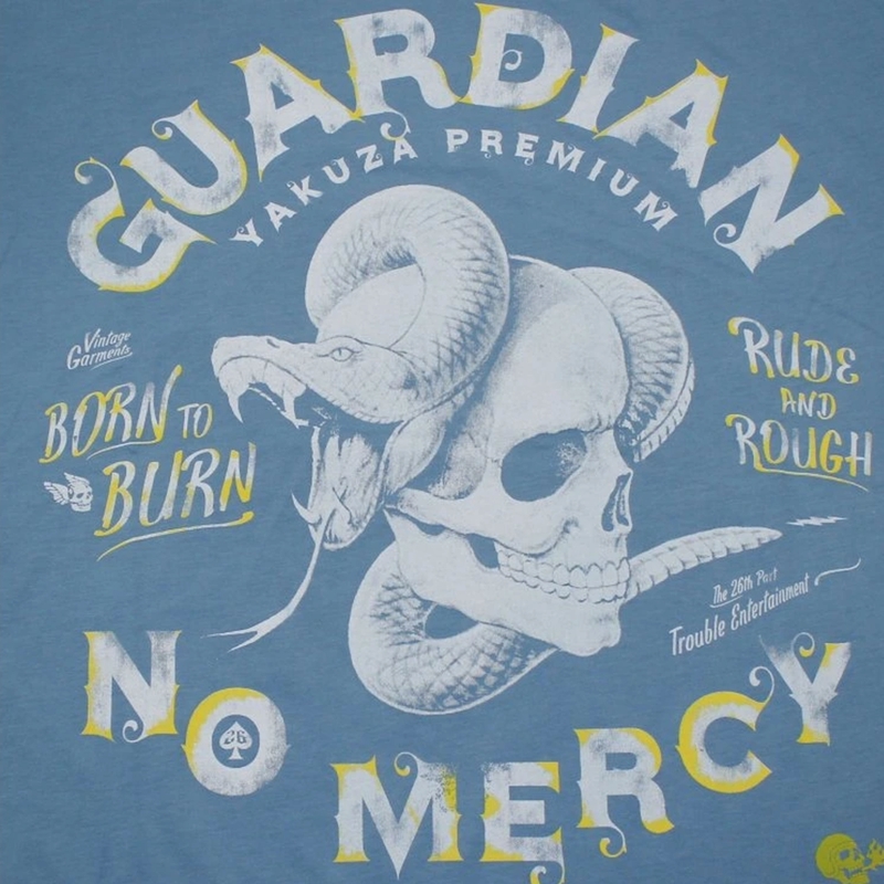 Majica Yakuza Premium Guardian No Mercy modra