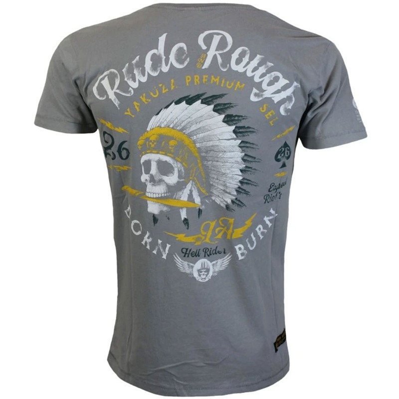 Majica Yakuza Premium Rude and Rough - Los Angeles siva