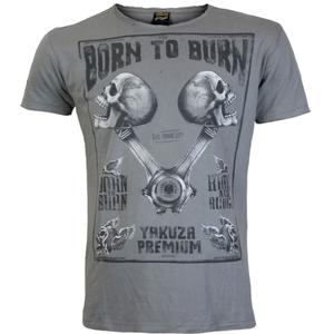 Majica Yakuza Premium Rude and Rough Born to Burn - Los Angeles siva