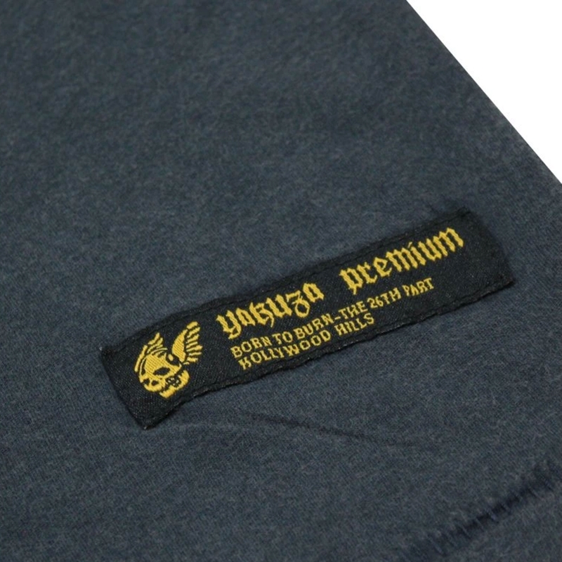 Majica Yakuza Premium Rude and Rough Born to Burn - Los Angeles modra