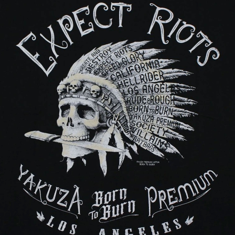 Majica Yakuza Premium Expect Riots - Los Angeles črna
