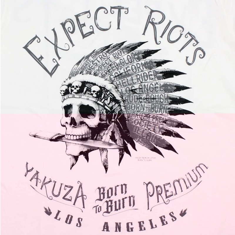 Majica Yakuza Premium Expect Riots - Los Angeles bela