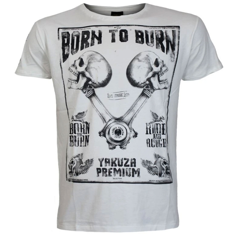 Majica Yakuza Premium Rude and Rough Born to Burn - Los Angeles bela