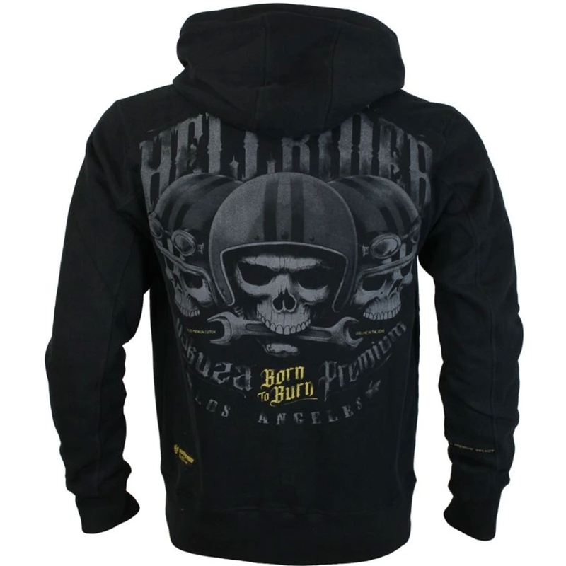 Pulover s kapuco Yakuza Premium Hell Rider črne barve